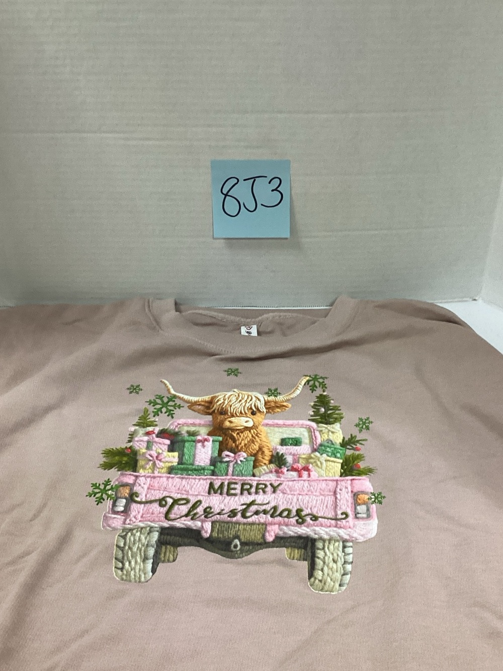 Women's Merry Christmas Graphic Sweatshirt - Pink